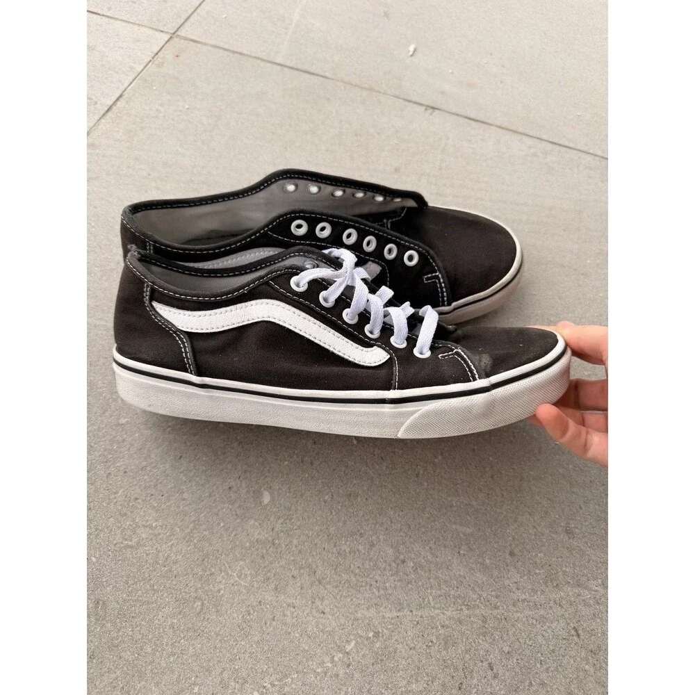 VANS Old Skool Black White Low Top Canvas Suede Sneakers men’s 8.5